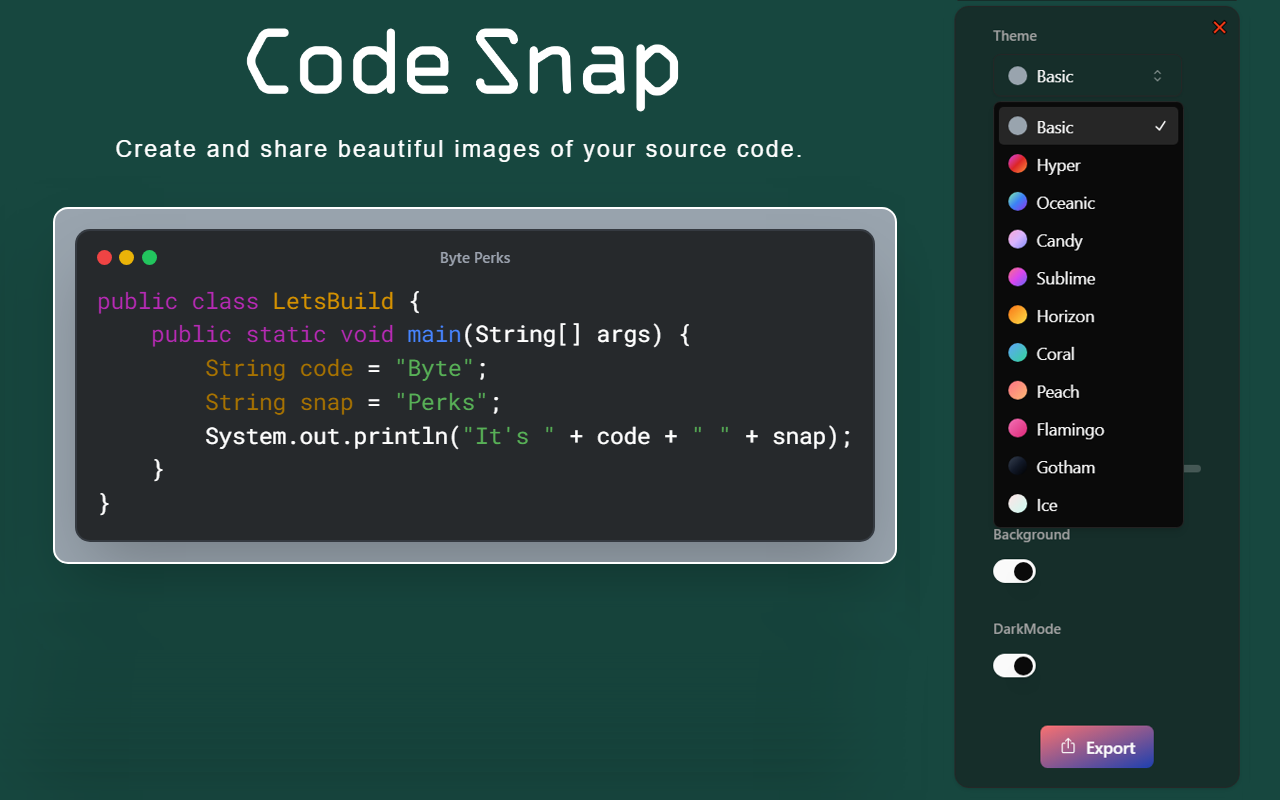 <div class="text_to_html">Snap code! </div>